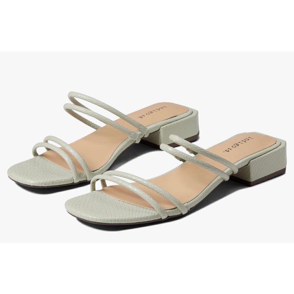 Indigo Rd. Sandals Womens Size 9.5 Taylia Green Block Heel Strappy Open Toe
